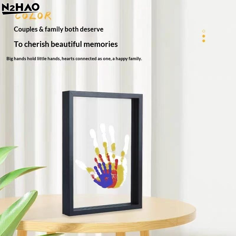 1 Set Family Handprint Photo F - đánh giá và giá Engraved Wood Frame