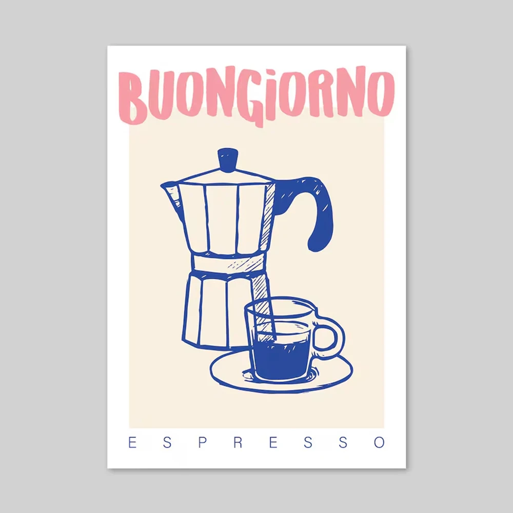 Modern Coffee Espresso Wall Ar - đánh giá và giá Custom Map Poster