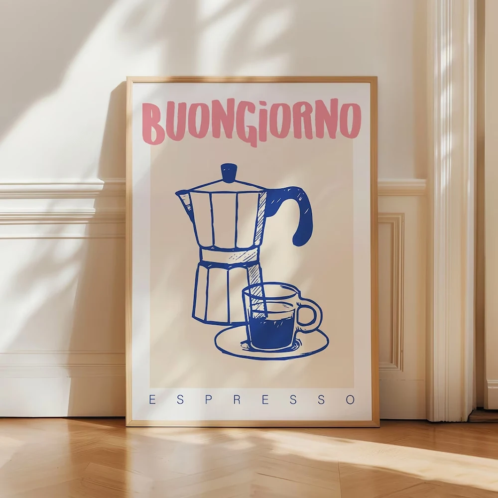 Modern Coffee Espresso Wall Ar - đánh giá và giá Custom Map Poster